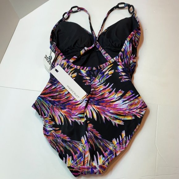 Magicsuit Vibrant Feather Print One-Piece Swimsuit - Picture 4 of 4
